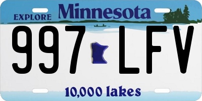 MN license plate 997LFV