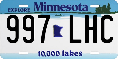 MN license plate 997LHC
