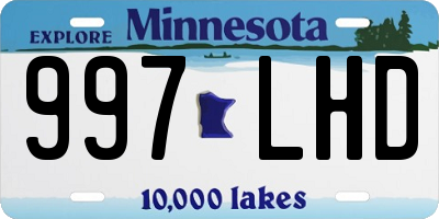 MN license plate 997LHD