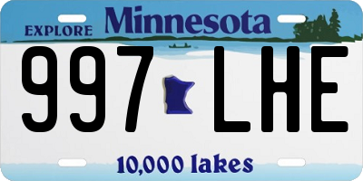 MN license plate 997LHE