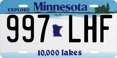 MN license plate 997LHF