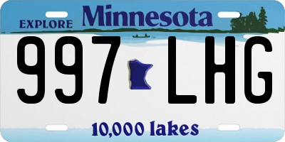 MN license plate 997LHG