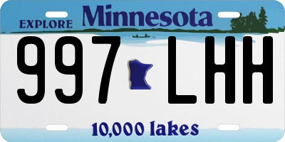 MN license plate 997LHH