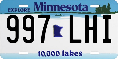 MN license plate 997LHI