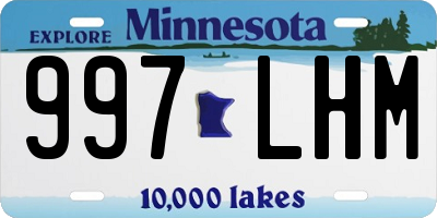 MN license plate 997LHM