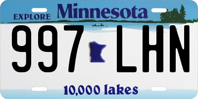 MN license plate 997LHN