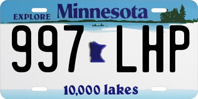MN license plate 997LHP