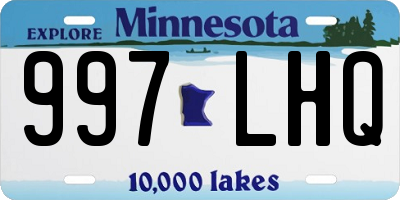 MN license plate 997LHQ