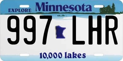 MN license plate 997LHR