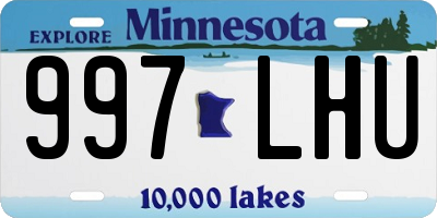 MN license plate 997LHU
