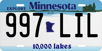 MN license plate 997LIL