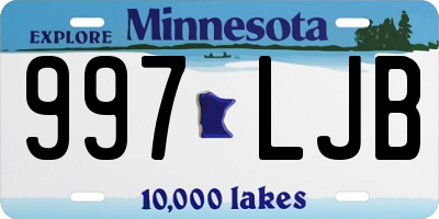 MN license plate 997LJB