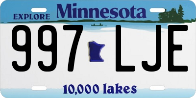 MN license plate 997LJE