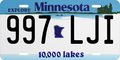 MN license plate 997LJI