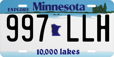 MN license plate 997LLH