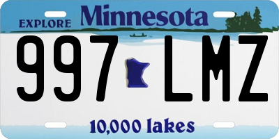 MN license plate 997LMZ
