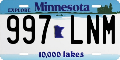MN license plate 997LNM