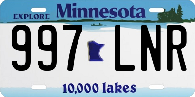 MN license plate 997LNR
