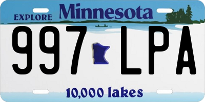 MN license plate 997LPA