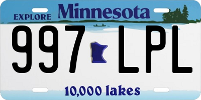 MN license plate 997LPL
