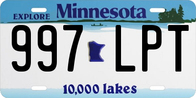 MN license plate 997LPT