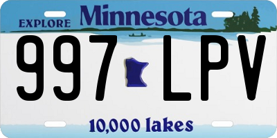 MN license plate 997LPV
