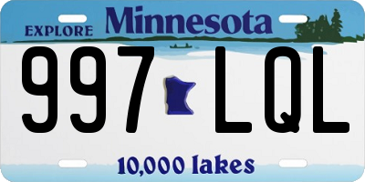 MN license plate 997LQL