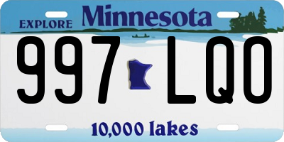 MN license plate 997LQO