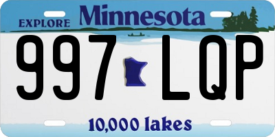 MN license plate 997LQP