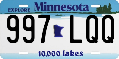 MN license plate 997LQQ