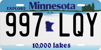 MN license plate 997LQY