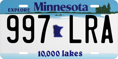 MN license plate 997LRA