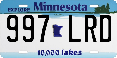 MN license plate 997LRD