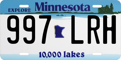 MN license plate 997LRH