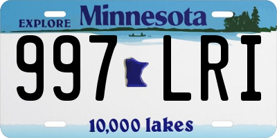 MN license plate 997LRI