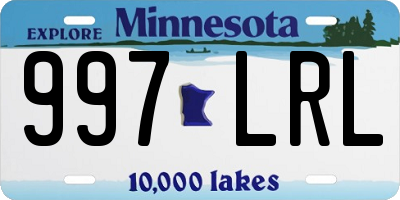MN license plate 997LRL