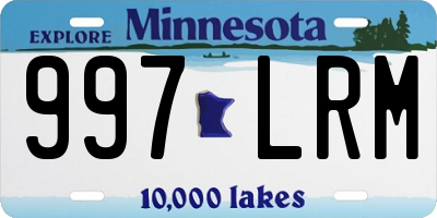 MN license plate 997LRM