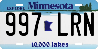 MN license plate 997LRN