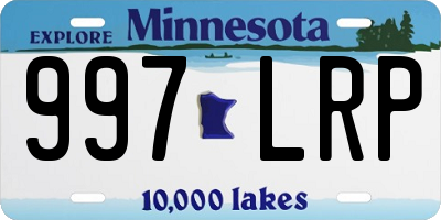 MN license plate 997LRP