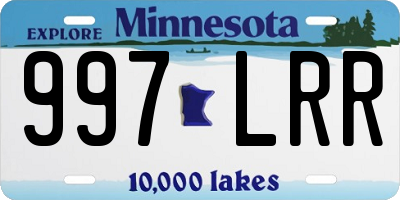 MN license plate 997LRR