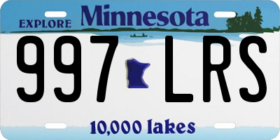 MN license plate 997LRS