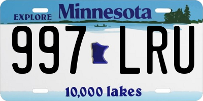 MN license plate 997LRU