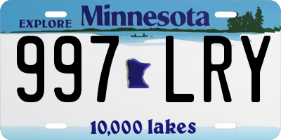 MN license plate 997LRY