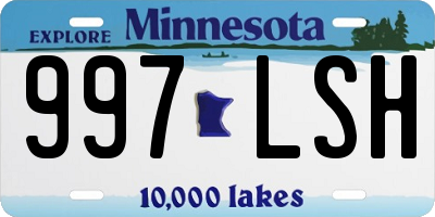 MN license plate 997LSH