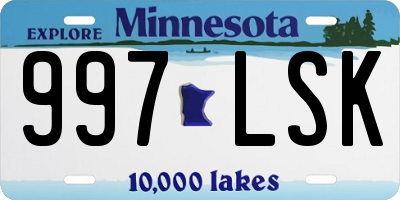 MN license plate 997LSK