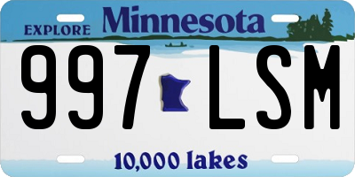 MN license plate 997LSM