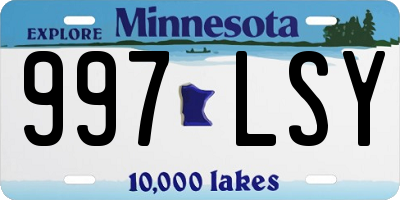 MN license plate 997LSY