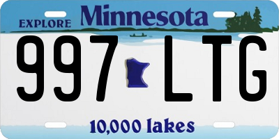 MN license plate 997LTG