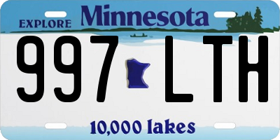 MN license plate 997LTH