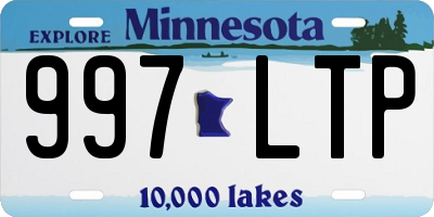 MN license plate 997LTP